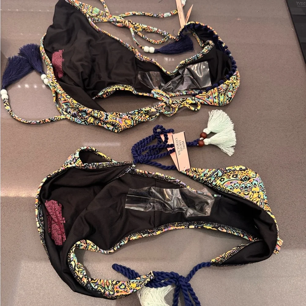 Victoria's Secret Multicolor Paisley Bikini Set - Blue, Yellow, Pink, Green - Picture 5 of 5